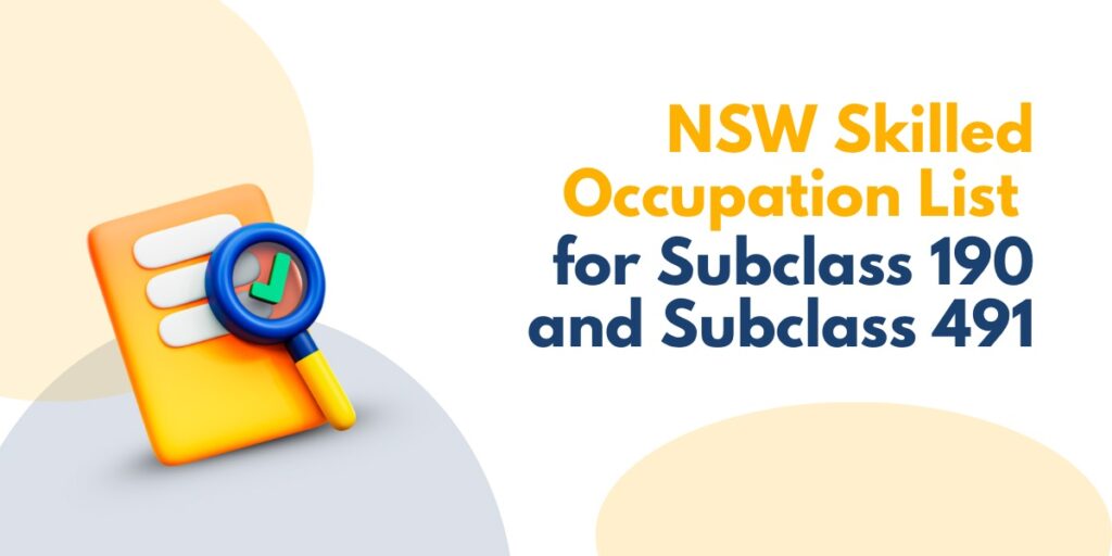 NSW Skilled Occupation List for Subclass 190 and Subclass 491